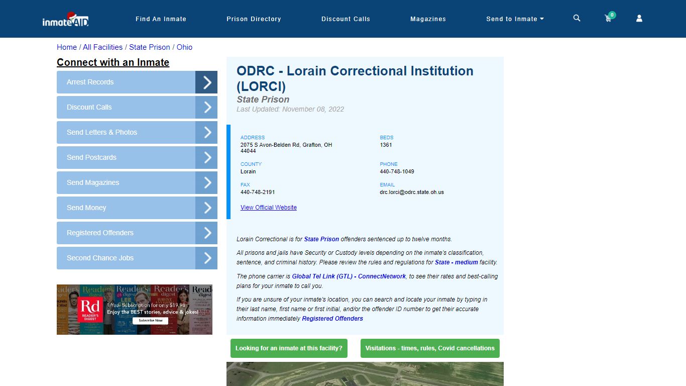 ODRC - Lorain Correctional Institution (LORCI) - InmateAid